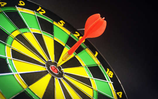How to Set Intentions to Achieve Your Goals a dart right in the bull's eye of a dartboard